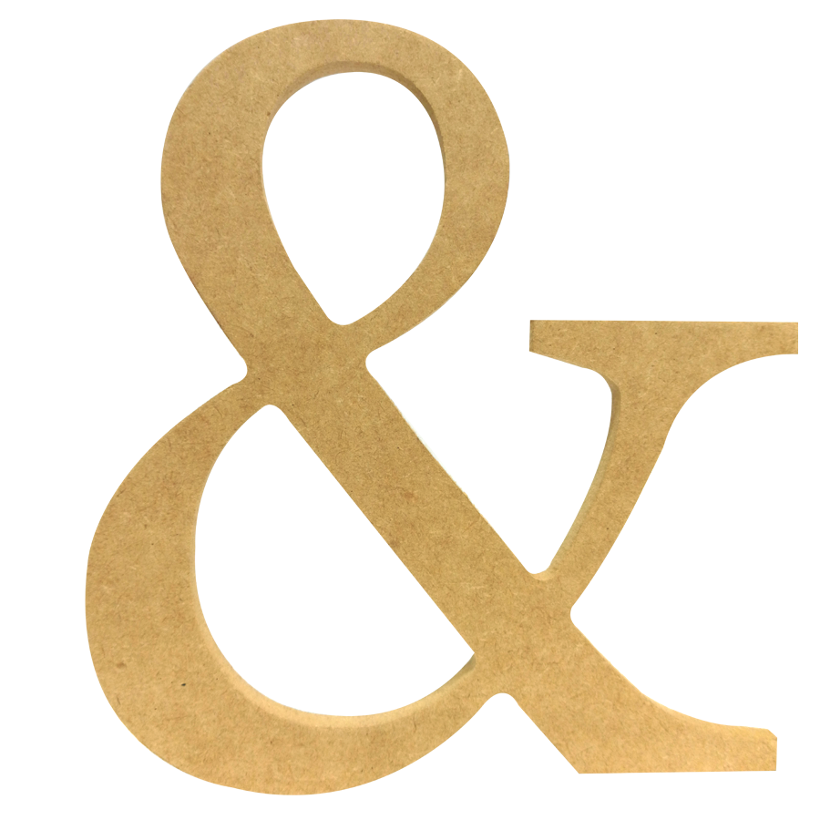 Abecedario de Madera Simbolo "&" 20 CM 