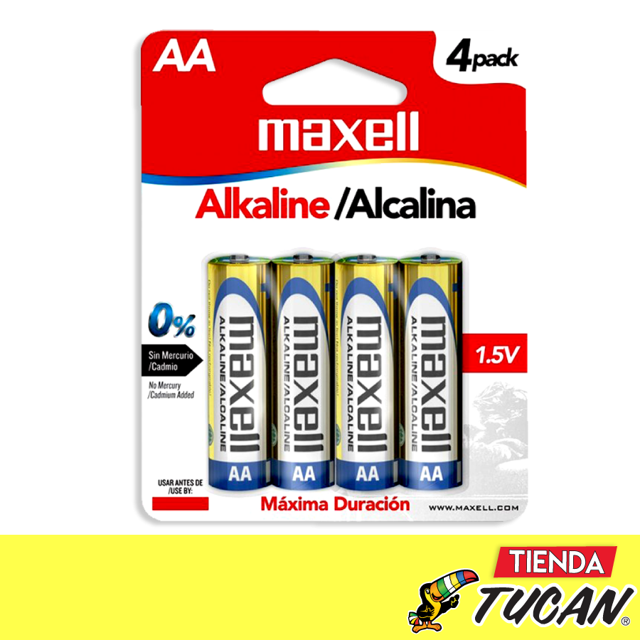 Batería Alcalina AA Blister Maxell 4PC