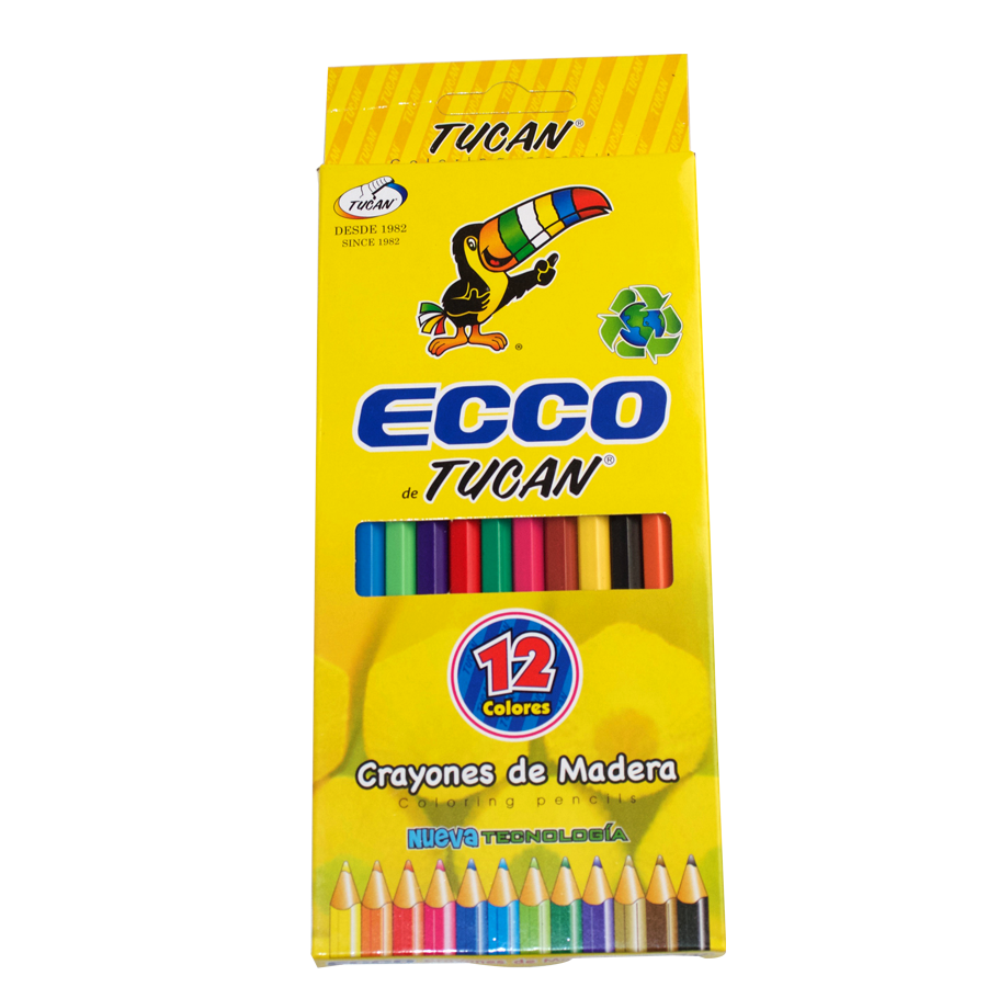 Crayón Ecco Largo 12 Colores