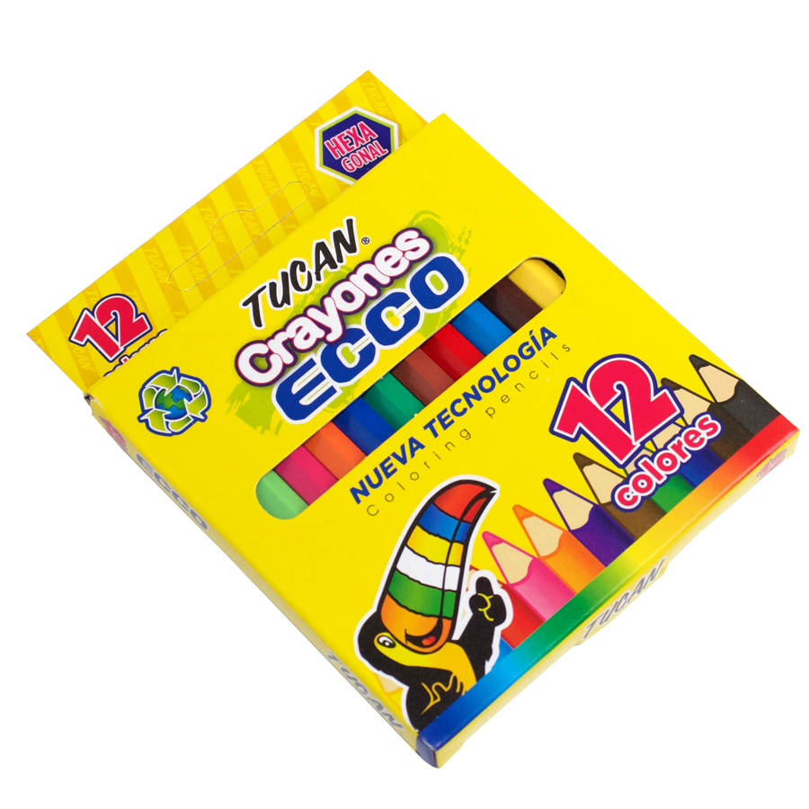 Crayón Ecco Corto 12 Colores