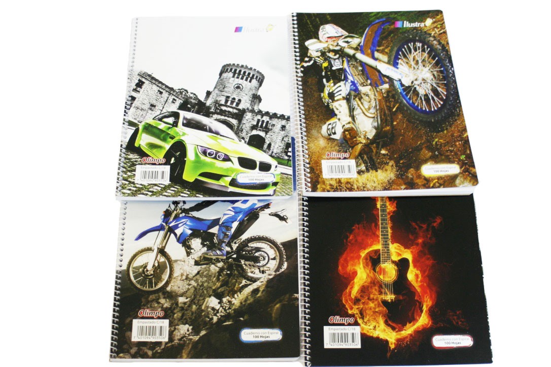 Cuaderno Espiral Carta 100h Cuadros