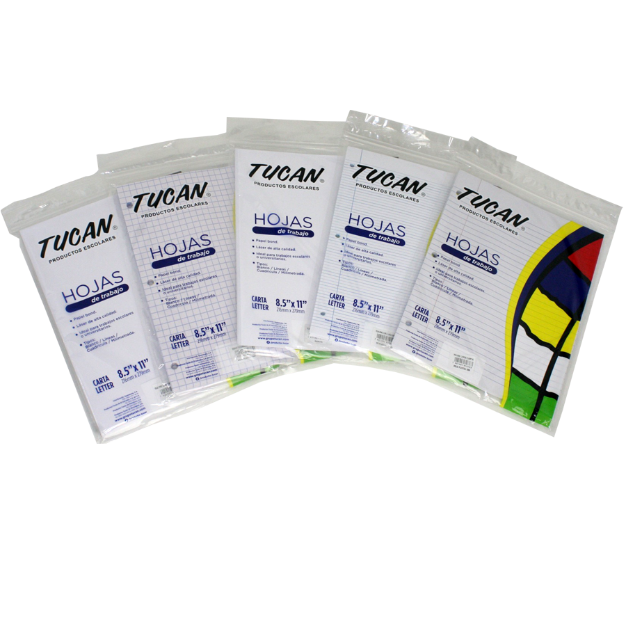 Hojas Bond Blanca 120g oficio Bolsa Plastica