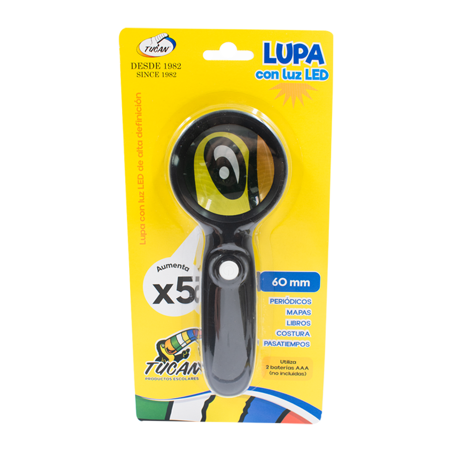 Lupa Tucan Con Luz Led 5X 60 mm