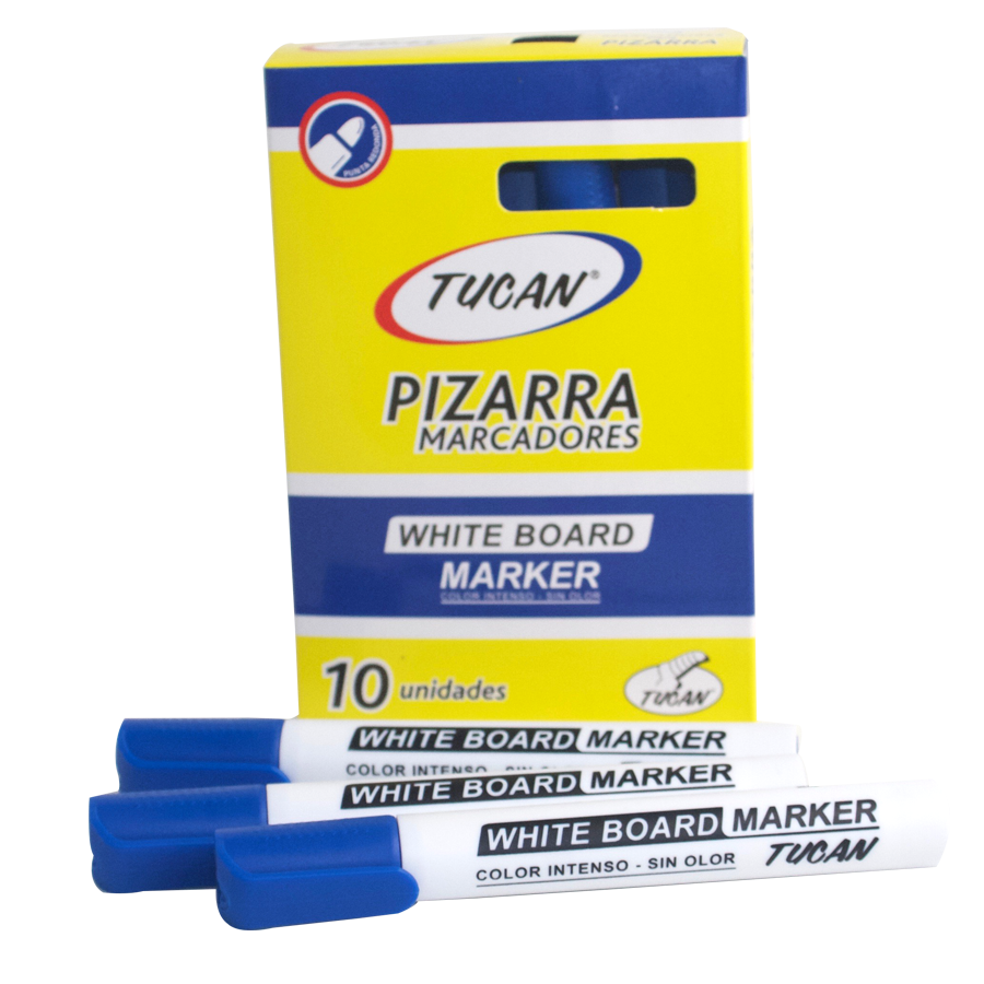Marcador Pizarra Redondo Azul Unidad