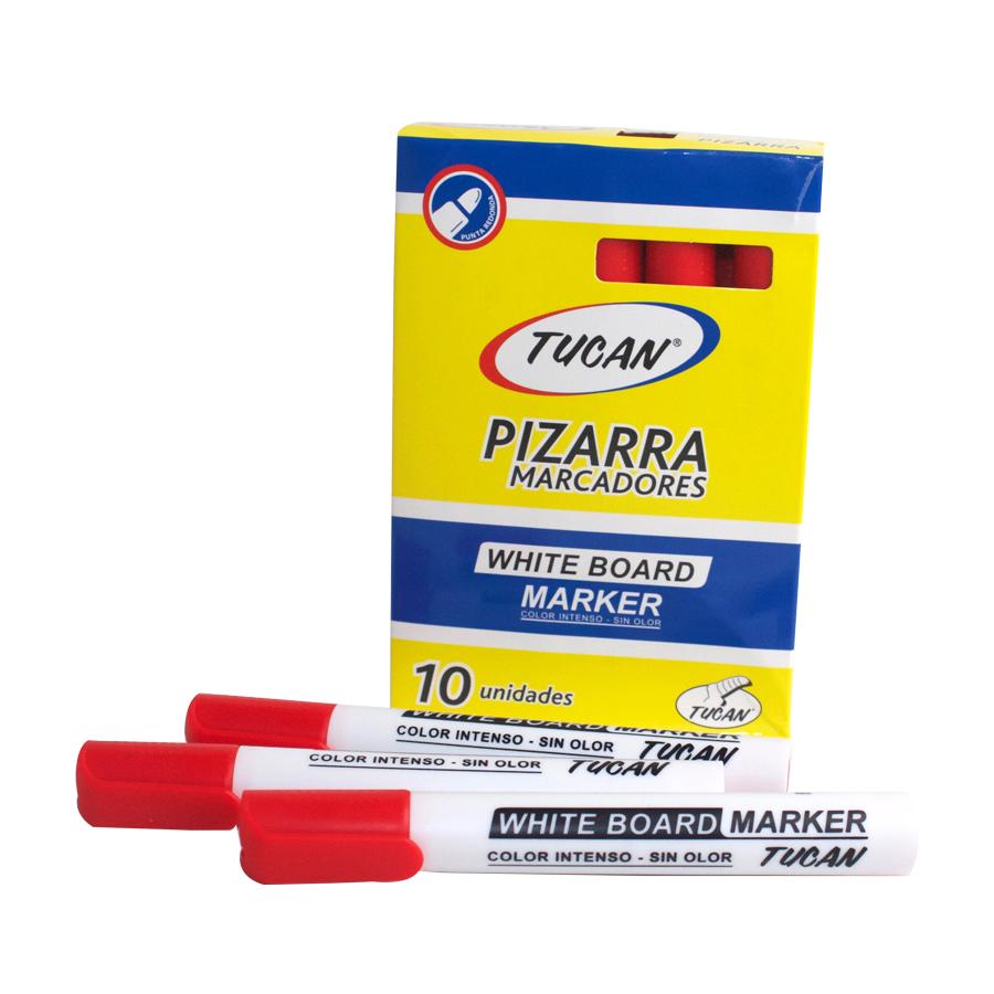 Marcador Pizarra Redondo Rojo (Unidad)