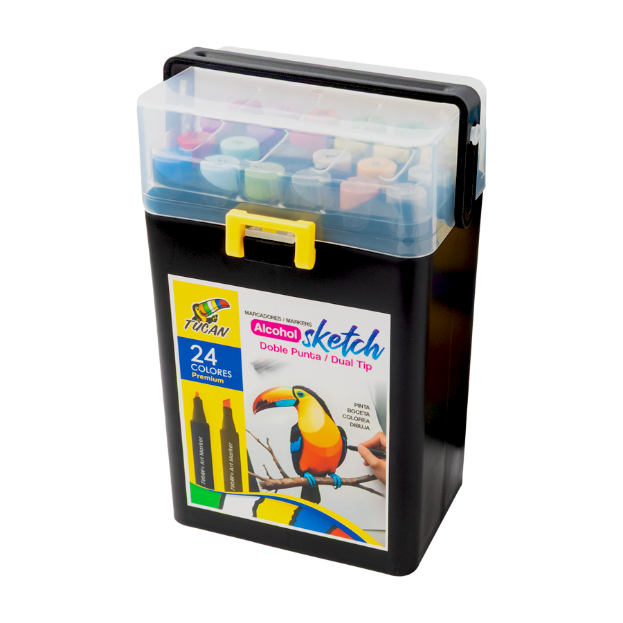 Marcadores de Alcohol Sketch Doble Punta 24 Colores
