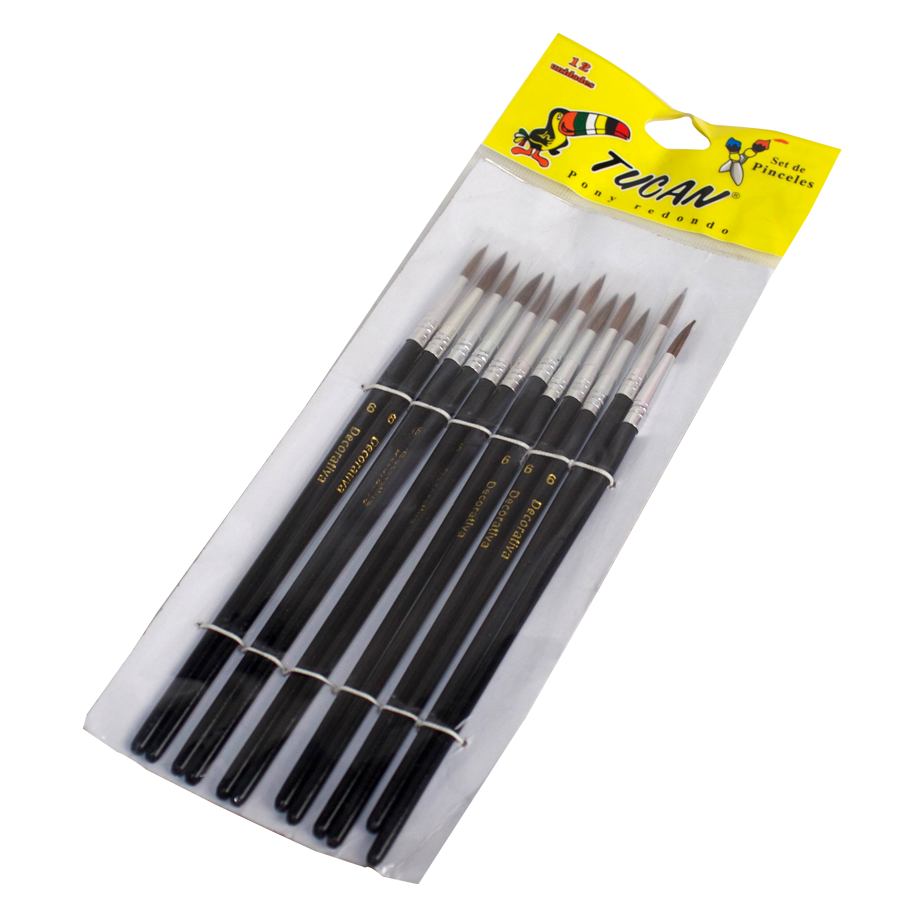 Pincel Pony Redondo # 6 Docena