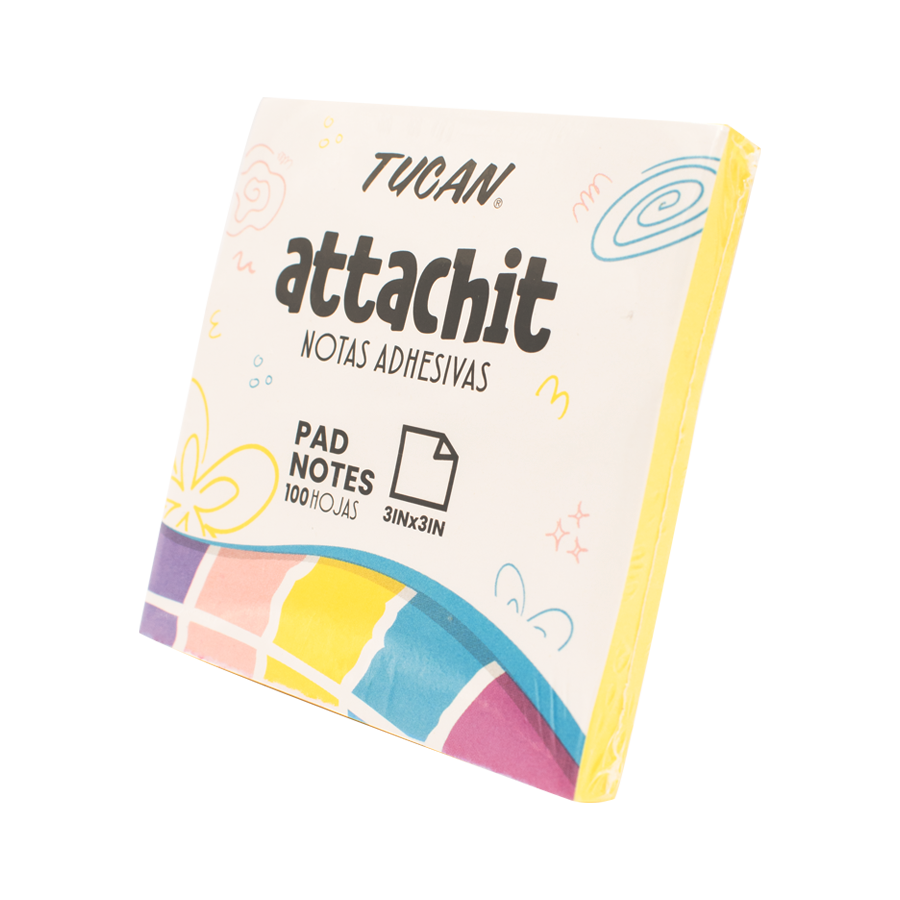 Notas Tucan 3X3" Amarillo Pastel 100H