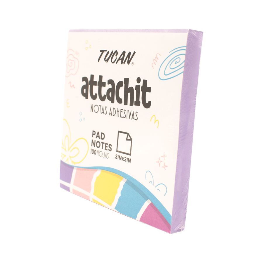 Notas Tucan 3X3" Lila Pastel 100H