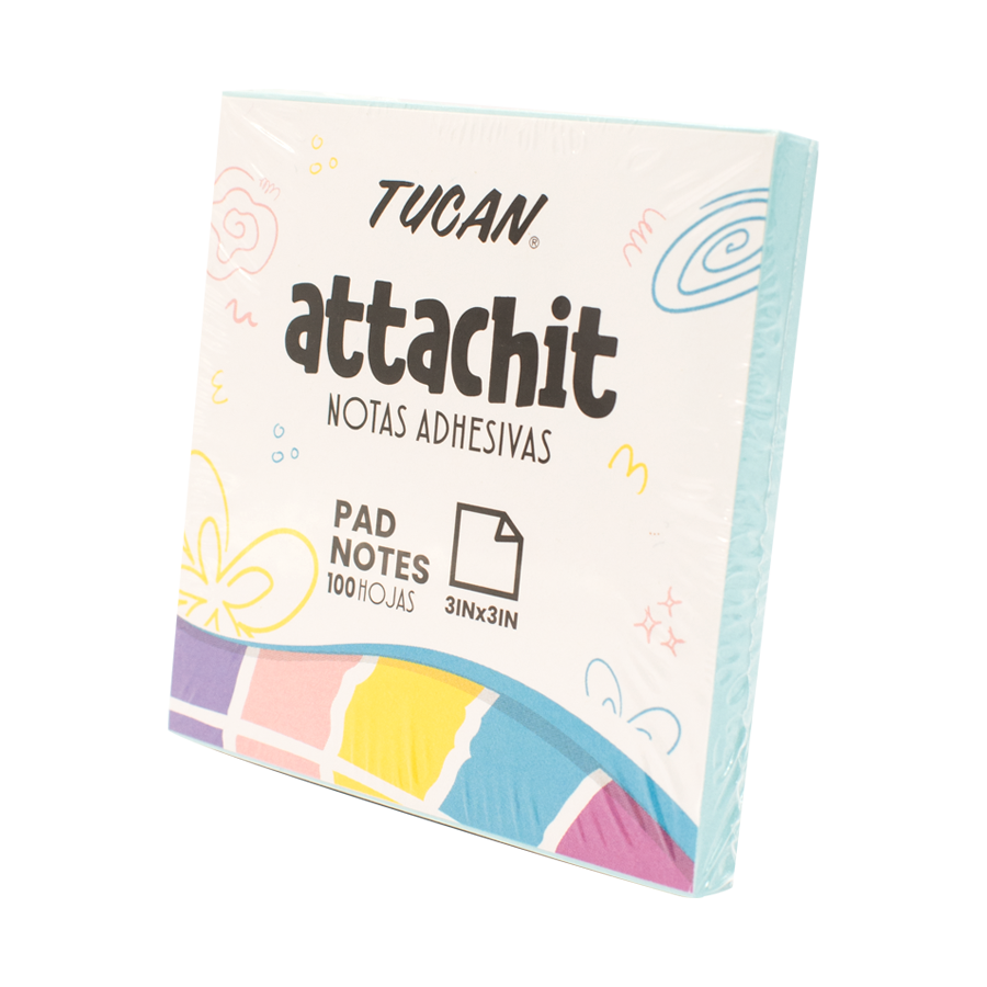 Notas Tucan 3X3" Celeste Pastel 100H