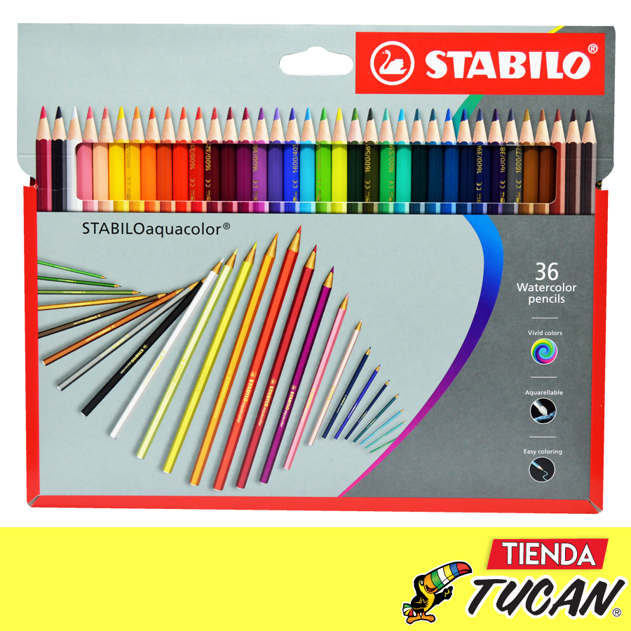 Stabilo Lápiz 36 Colores AQUACOLOR (Cartón)