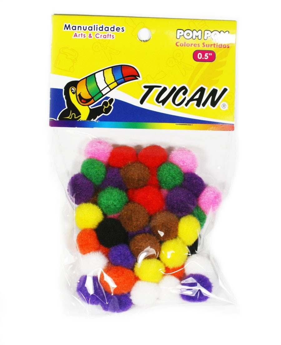 Pom Pom 0.5" 50 Pc Surtido