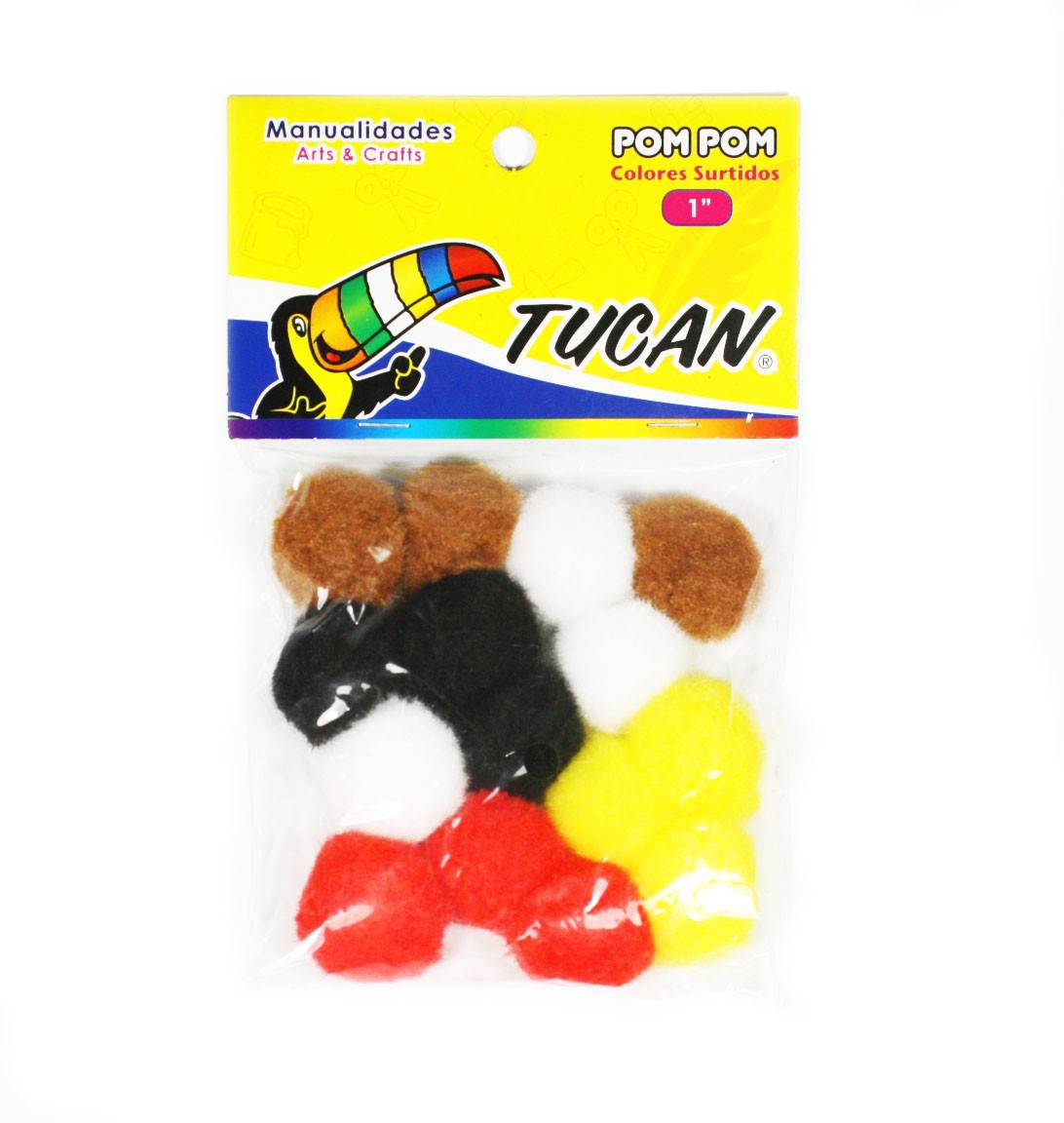 Pom Pom 1" 15 Pcs Surtido