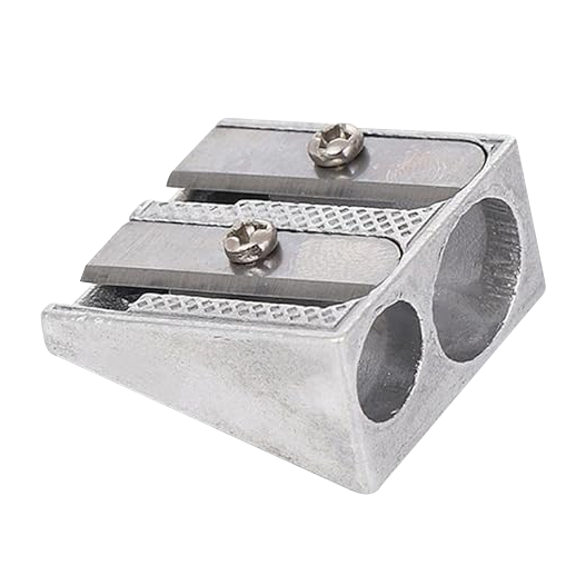 Sacapuntas Metálico Cuña 2 Agujeros 12 Pc