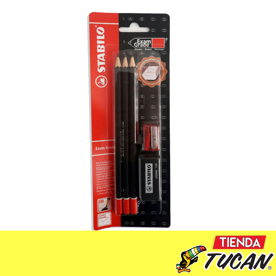  Stabilo Lápiz Bllister 4pc Exam Grade.