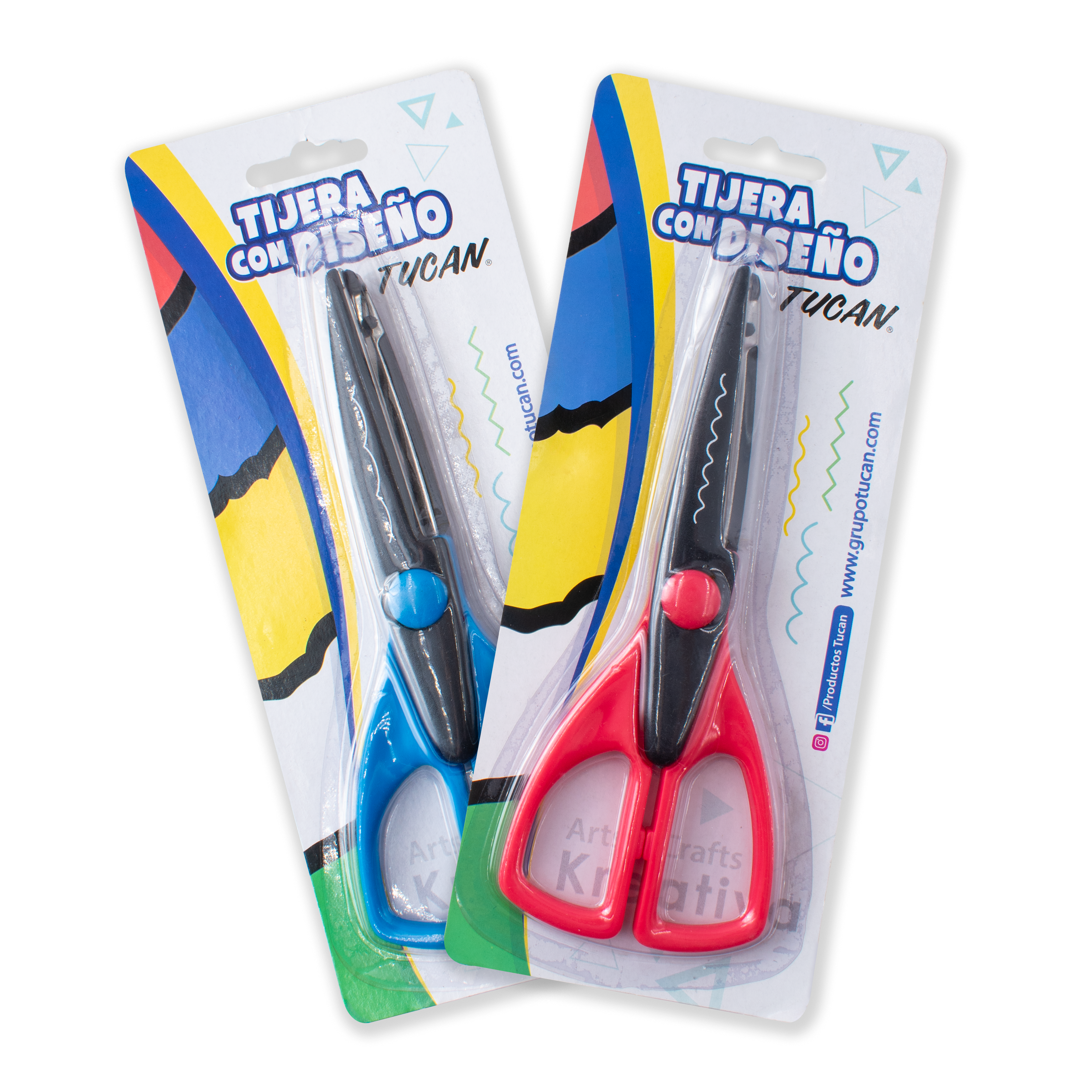 Tijera Con Diseño Blister