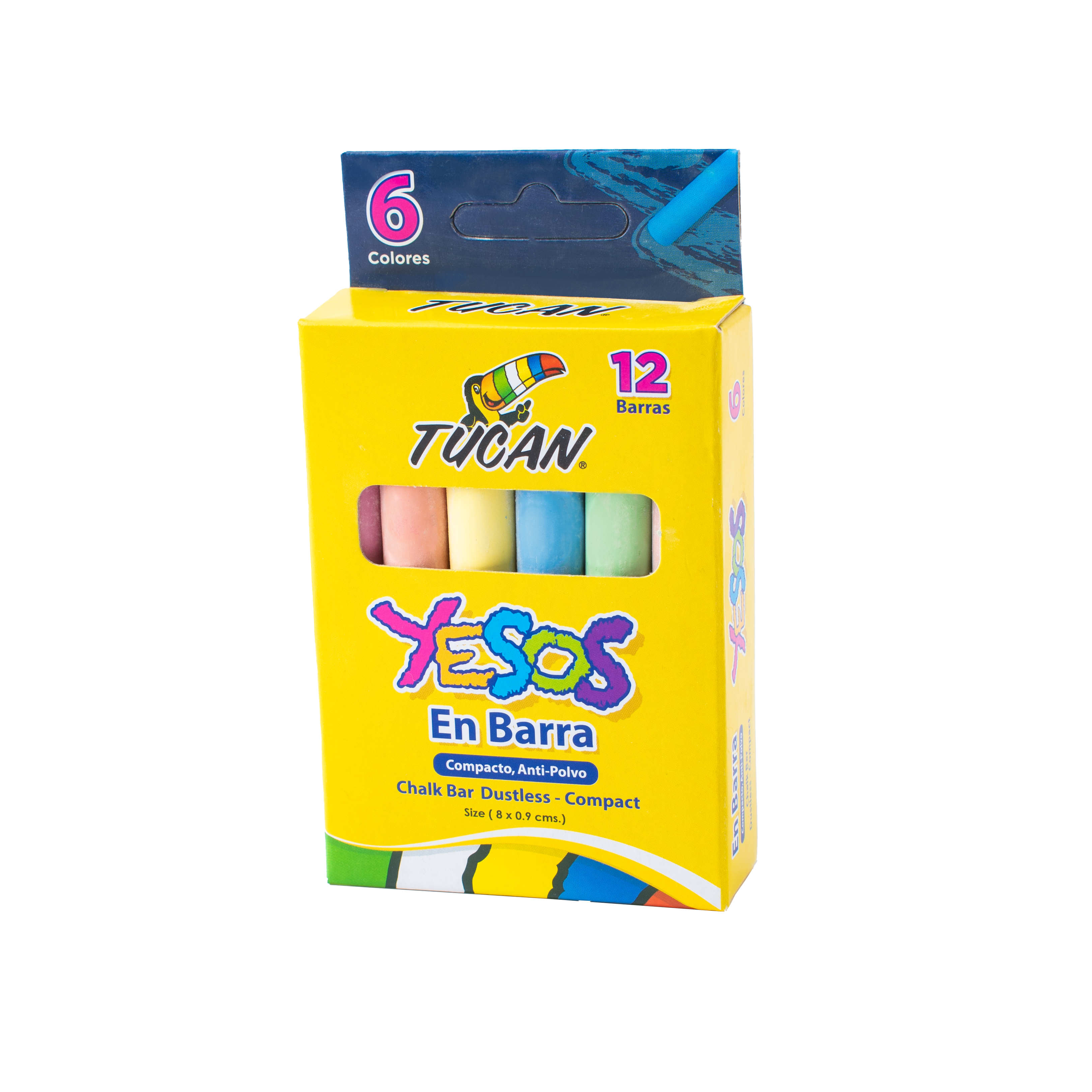 Yeso En Barra 12 Unidades Colores Surtidos