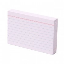 Fichas Blancas 4X6  con Lineas, Ciento 