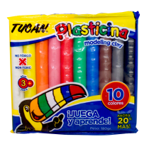 Plasticina Barra 10 Col. 180 Grs