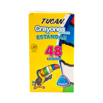 Crayón de Cera Estandar Triangular 48 Colores