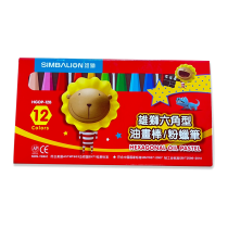 Crayón Pastel Hexagonal 12 Colores Simbalion