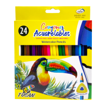 Crayon de Madera Acuarelable Triangular 24 Colores