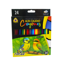 Crayon de Madera Alta Calidad Triangular 24 Colores