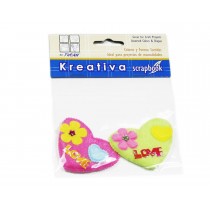 Scrapbook Figuras Corazón Grande Flor