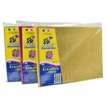 Foamy Con Diamantina Hoja Colores