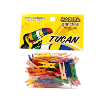 Gancho De Madera 25 Mm Color