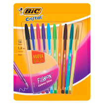 Bolígrafo Fashion Precision Crystal 0.7 Bic 10Pcs.