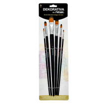 Set 6 Pincel Lengua de Gato Dekorativa