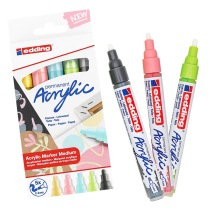 Marcador Acrílico Edding 5 Colores Pastel