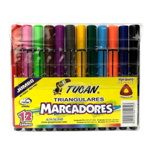 Marcador Jumbo Triangular 12 Colores