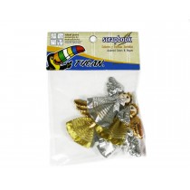 Scrapbook Mini Muñecas Oro Y Plata