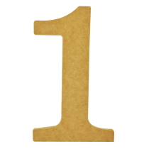 Número 1 Madera MDF