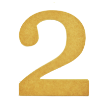 Número 2 Madera MDF