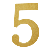Número 5 Madera MDF