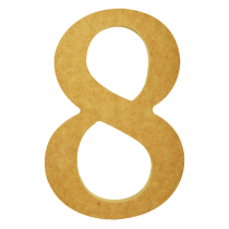Número 8 madera MDF