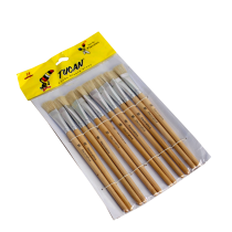 Pincel Cerda Blanca Plana # 16 Docena