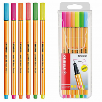 Estuche Marcador Point 88 6 Unidades Neon Stabilo