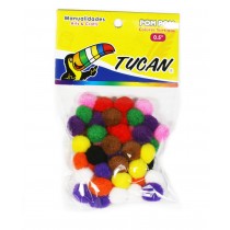 Pom Pom 0.5" 50 Pc Surtido