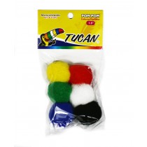 Pom Pom 1.5" 6 Pcs Surtido