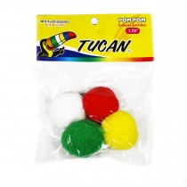 Pom Pom 1.75" 4 Pc Surtido