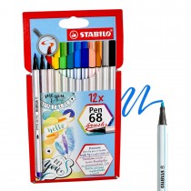 Stabilo Marcador Pen 68 Brush 12 Colores