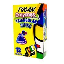 Crayón De Cera Jumbo Triangular 12 Colores