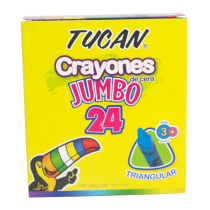 Crayón de Cera Jumbo Triangular (24 Colores)
