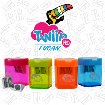 Sacapuntas Twin Pro Cuadrado 2 Agujeros