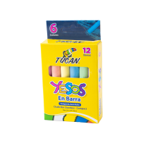 Yeso En Barra 12 Unidades Colores Surtidos