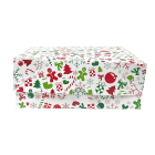 Caja Regalo Navideña Armable 2 PZ Blanca Grande 23 x 35 x 6 CM